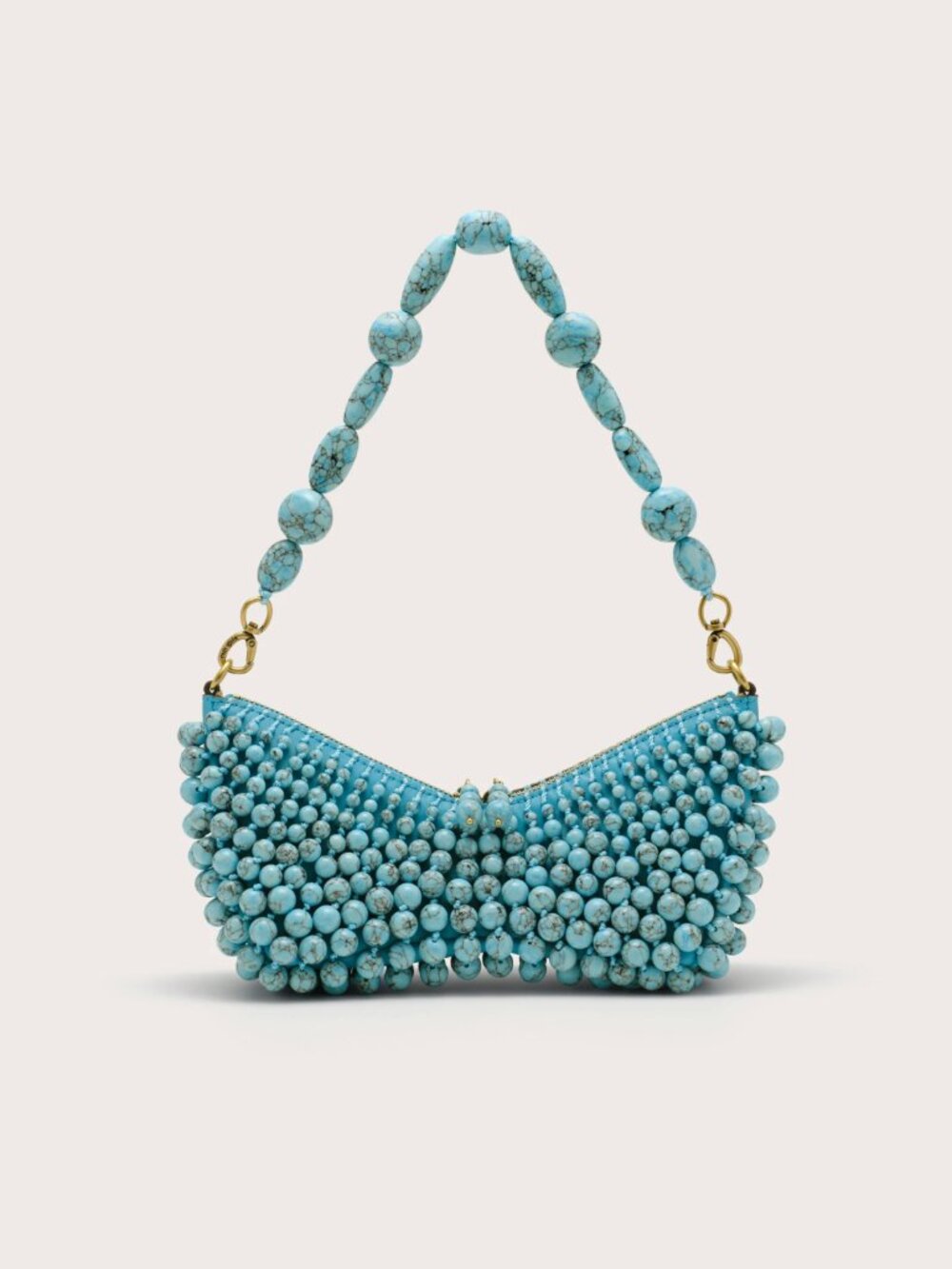 Brand New Cult Gaia Mercier Shoulder Bag Ibiza Turquoise Beaded Clutch NWT